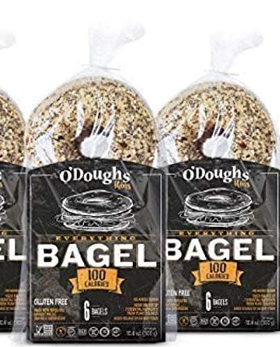 O'Dough's Thins Gluten Free Bagels, Everything, 100 Calorie Bagels, Presliced, 10.58 Ounce [3 Packs]