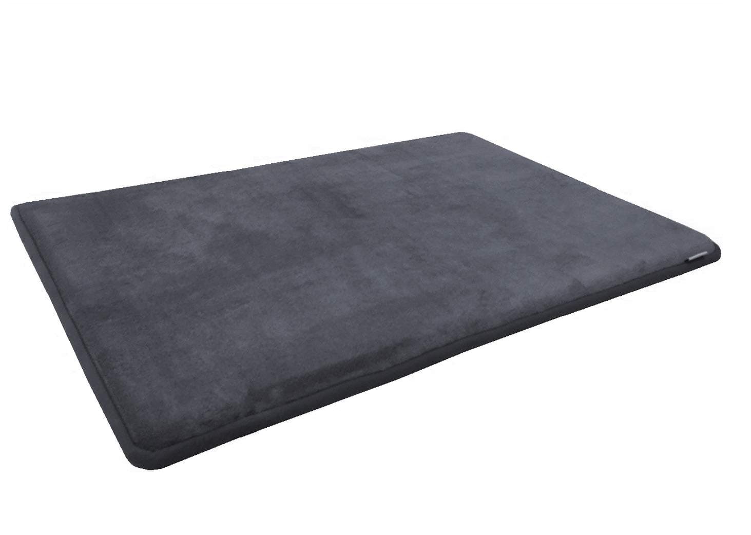 48''x30'' MicroPlush Fleece Gray Comfort Luxurious Memory Foam Waterproof Anti Slip Mat Pad Rug for Home, Kitchen, Bathroom, Bedroom, Pets, Activities