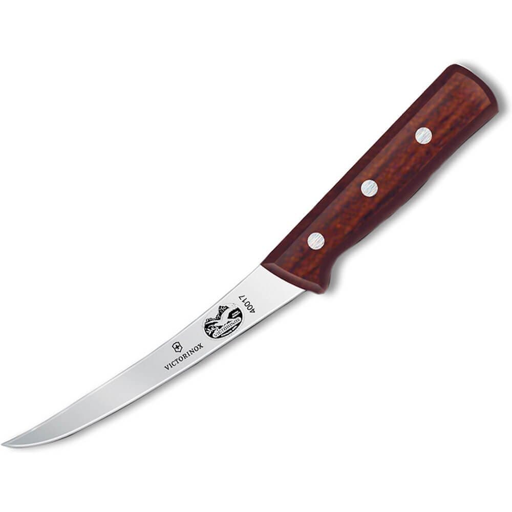 Victorinox Maple Wood Handle Curved Semi-Stiff Blade Boning Knife, 15 cm Size