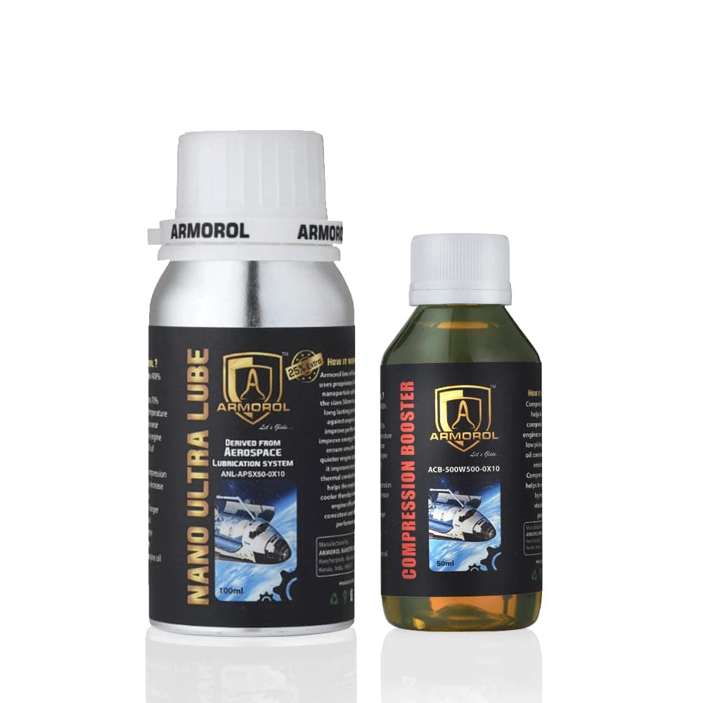 Nano Ultra Lube100 ml and Compression Booster 100ml for For Low Pickup Cars & Bikes 350 cc – 1500 cc