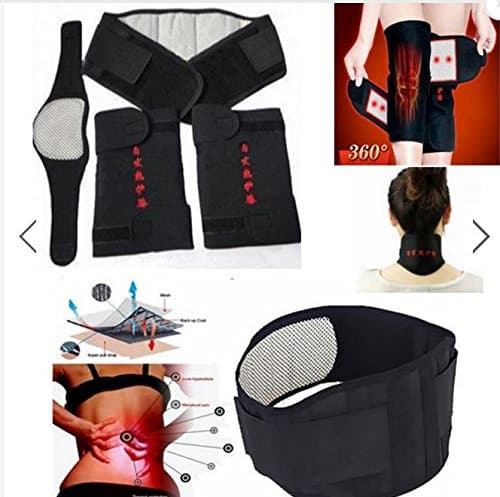 Tourmaline Self Heating Heated Magnetic Infrared Neck Waist Back Kneed Support Brace Set Pain Relief by STCorps7