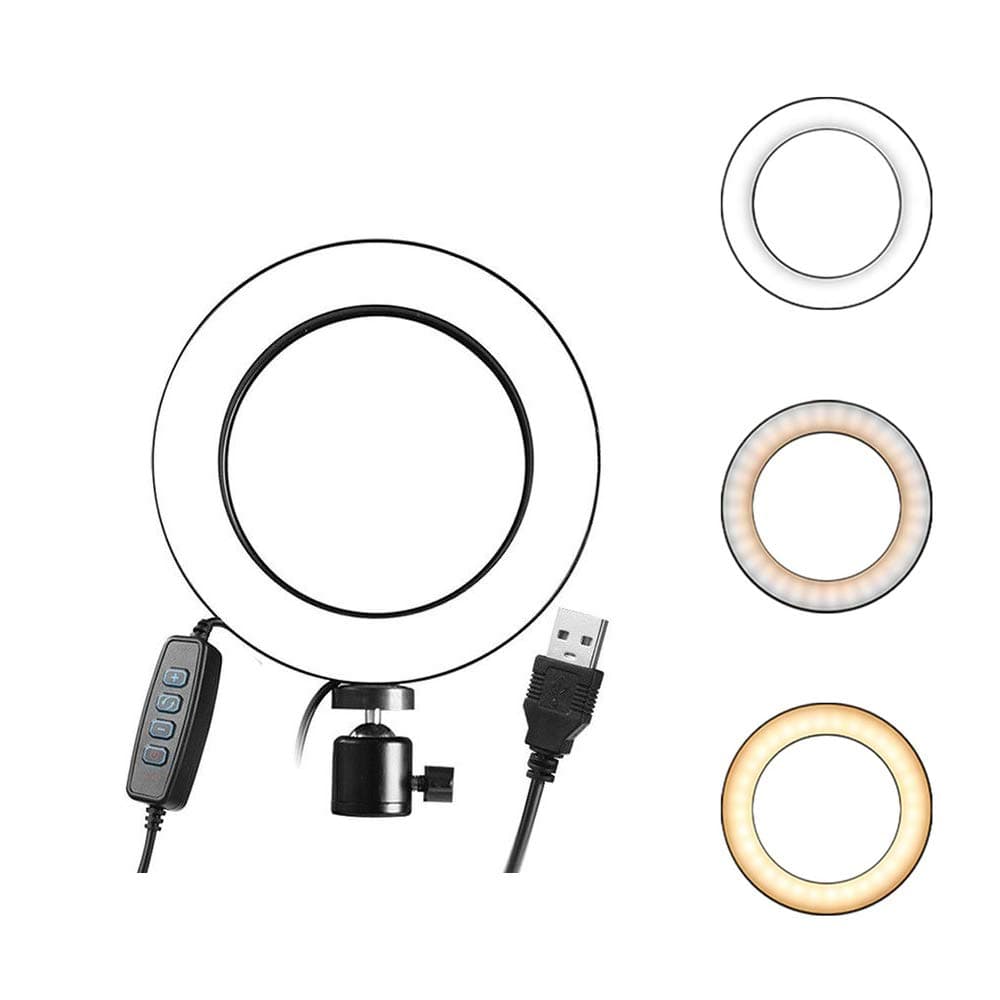 Ring Light OEBLD Dimmable with 3 Light Modes & 10 Brightness Level LED Ring Fill Lights for Phone Live Stream Makeup YouTube Shooting (A (only 6'' Ring Light))…