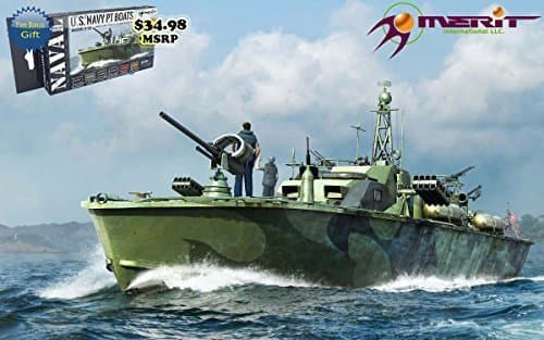 MRT64801 1:48 Merit US Navy Elco 80' Motor Patrol Torpedo Boat Late Type [MODEL BUILDING KIT] by Merit International