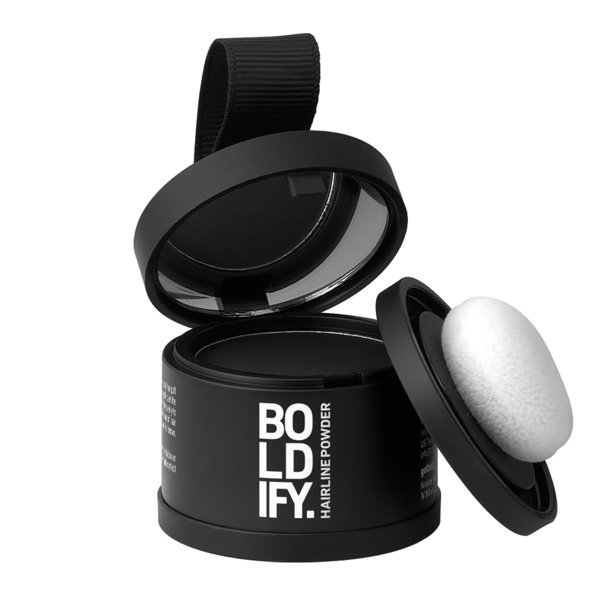 BOLDIFY Hairline Powder - Root Touch Up Hair Color for Gray Coverage - Bald Spot Concealing Hair Powder for Women and Men - 24-Hour Stain-Proof - Black