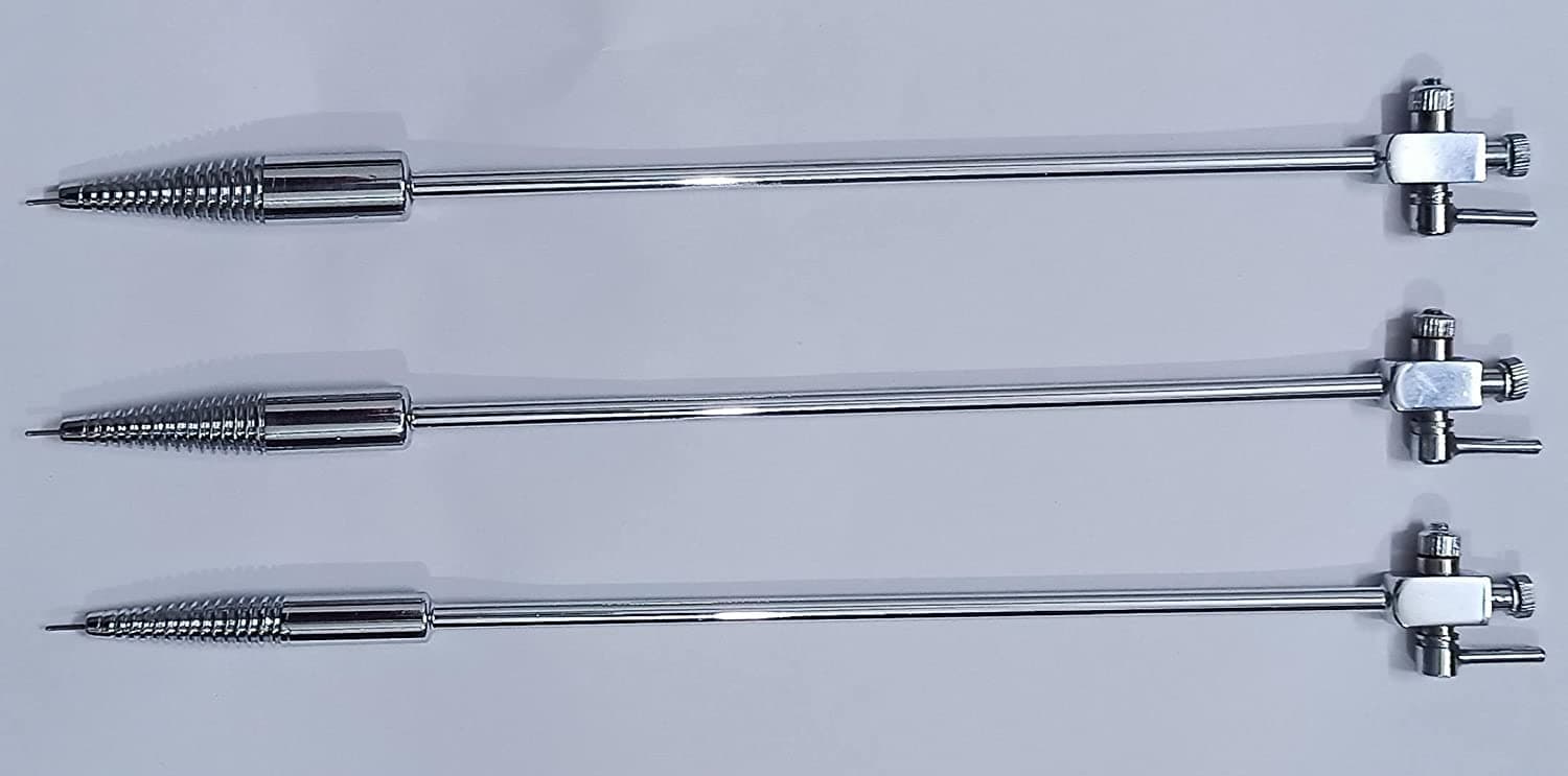 HSG Cannula With Lock Set of 3 Pieces no. 1, 2 and 3 Stainless Steel