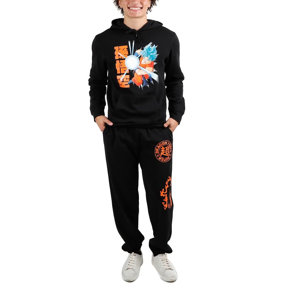 BioworldDragonball Super Mens Black Hoodie & Sweatpants Combo