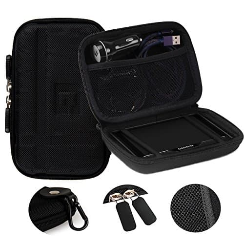 Hard Shell iPod Travel Case for Apple iPod Touch All Generation, iPod Nano, Shuffle with Protective EVA Design,Carabiner Clip, Weather Resistant Exterior, Protective MP3 Player Case