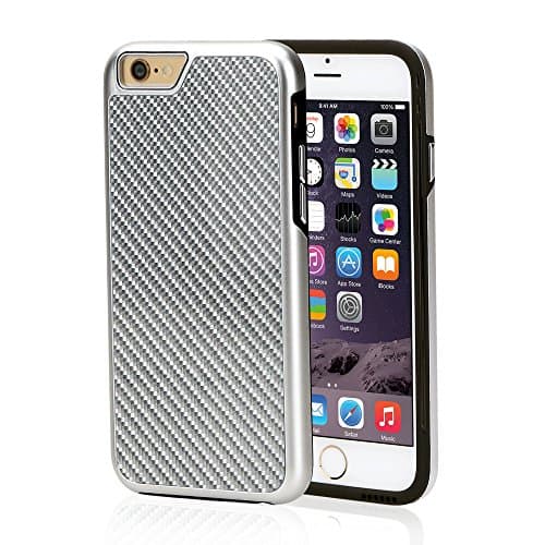 WOWCASE Hybrid Carbon Fiber Case (Gray) for Apple iPhone 6