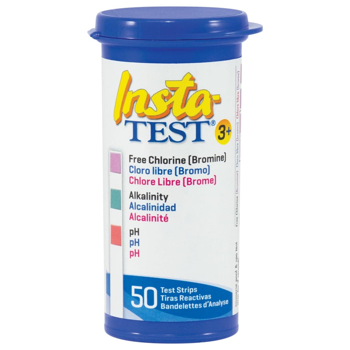 Insta-Test 3-Way Swimming Pool and Spa Test Strip (Tests for Chlorine, Bromine, pH and Alkalinity)