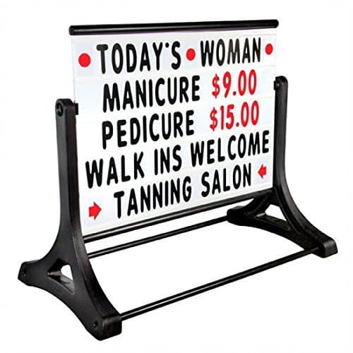 SWINGER Standard Message Board Roadside Sign - White