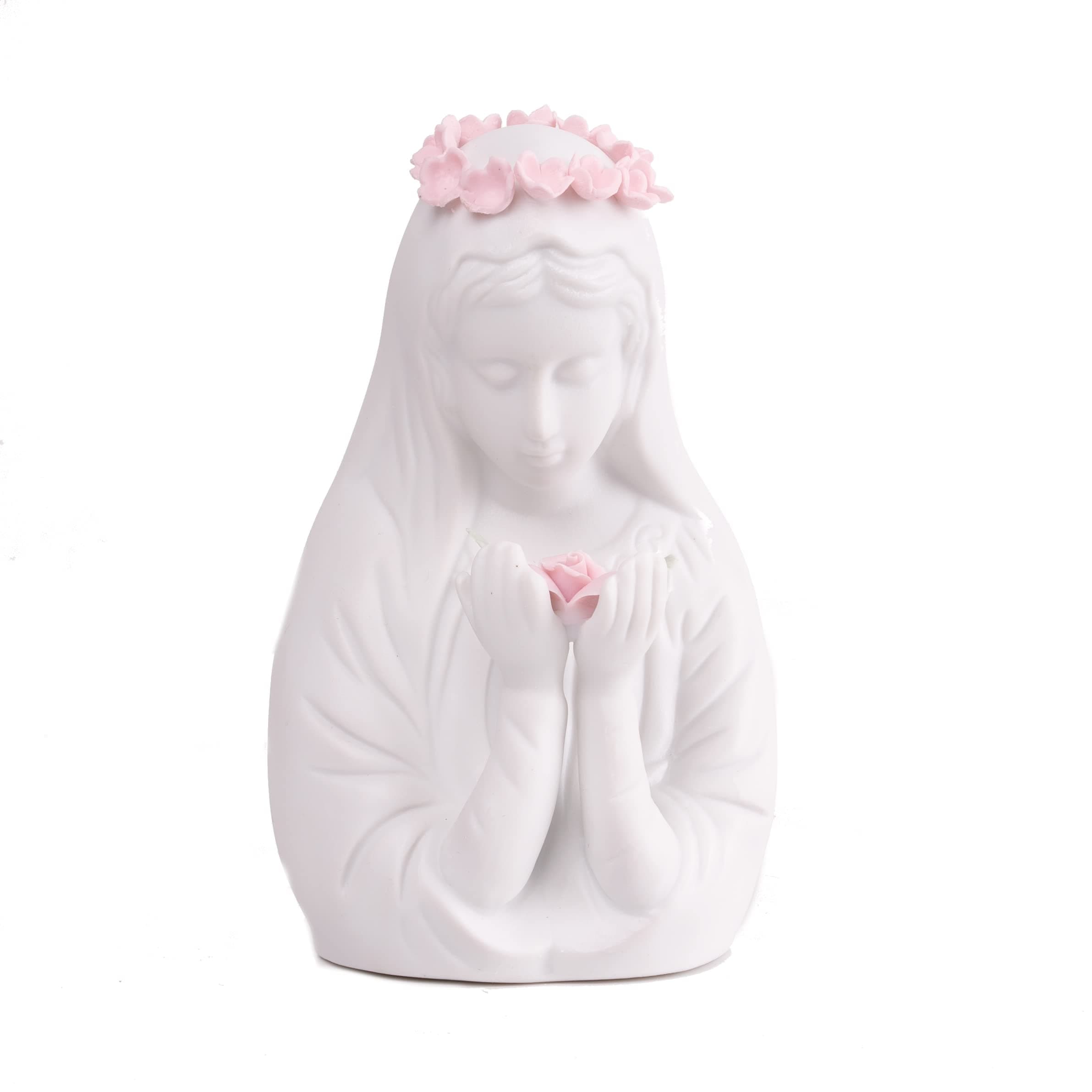 Prime Selection Products Virgin Mary Porcelain Night Light, Decorative Plug-in Table Lamp, Porcelain Night Light