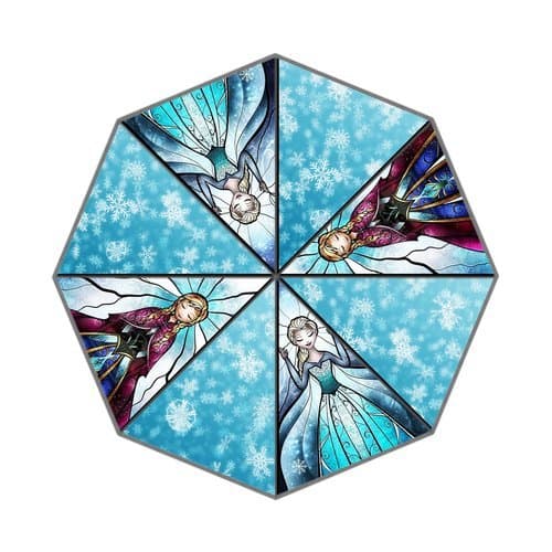 3d Cartoon Film Frozen Anna Art Designed Custom Foldable Umbrella 01
