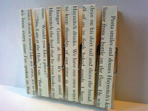 Hunger Games Upcycled Book Magnetic Pegs Fridge Magnets