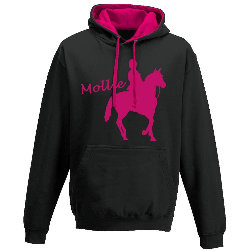 Luvponies Off for A Hack Horse Riding Two-Tone Hoody for Teens | Winter Wear Girls Hoodie | Soft, Warm, and Comfortable | Gift for a Horse Enthusiast/Lover