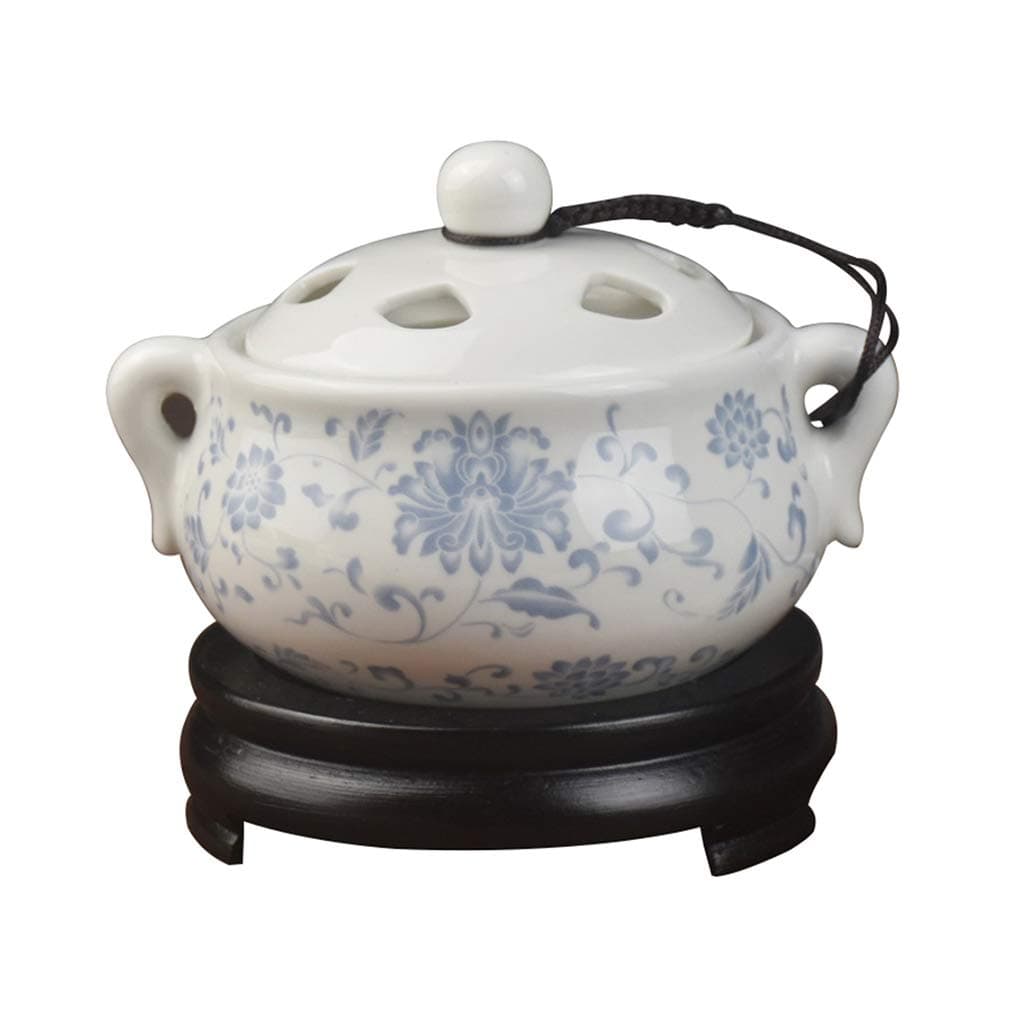 Incense Furnace - Electric incense burner timing thermostat electronic aromatherapy furnace ceramic sandalwood incense burner plug powder cover fragrance lamp essential oil incense