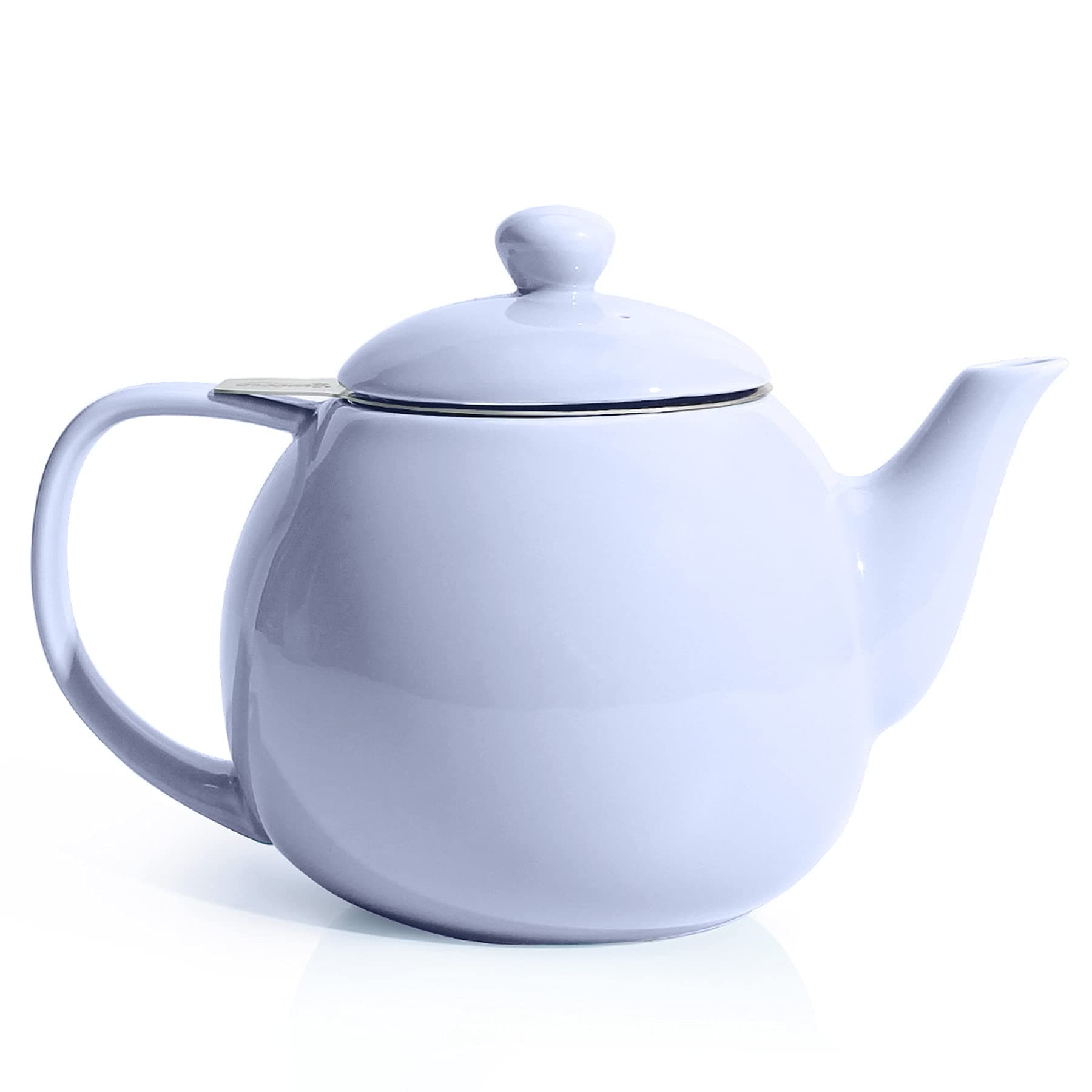 Teapot, Porcelain Tea Pot with Stainless Steel Infuser, Blooming & Loose Leaf Teapot - 27ounce, Lilac