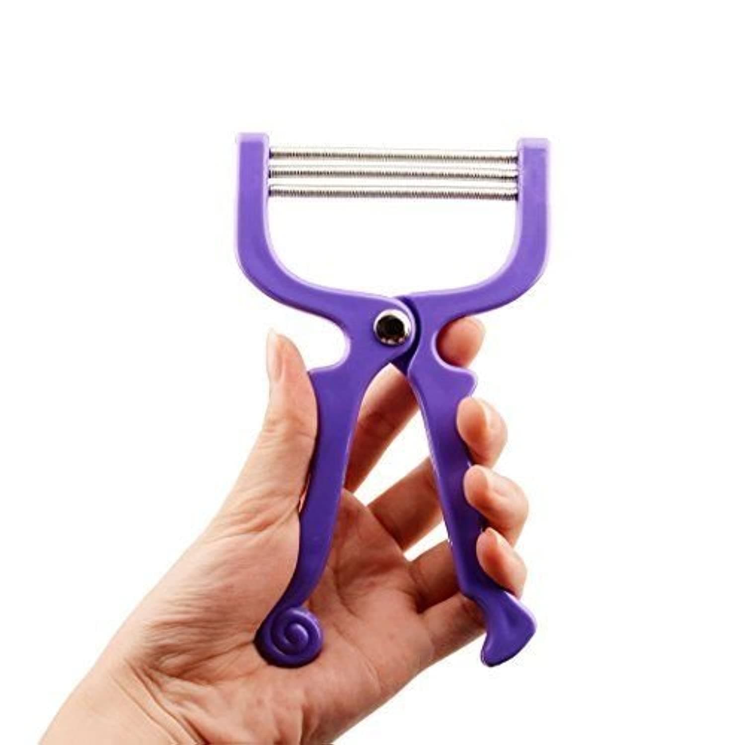 3 Spring Handheld Face Roller Epilator Hair Removal Remover Facial Beauty Tool (Blue)