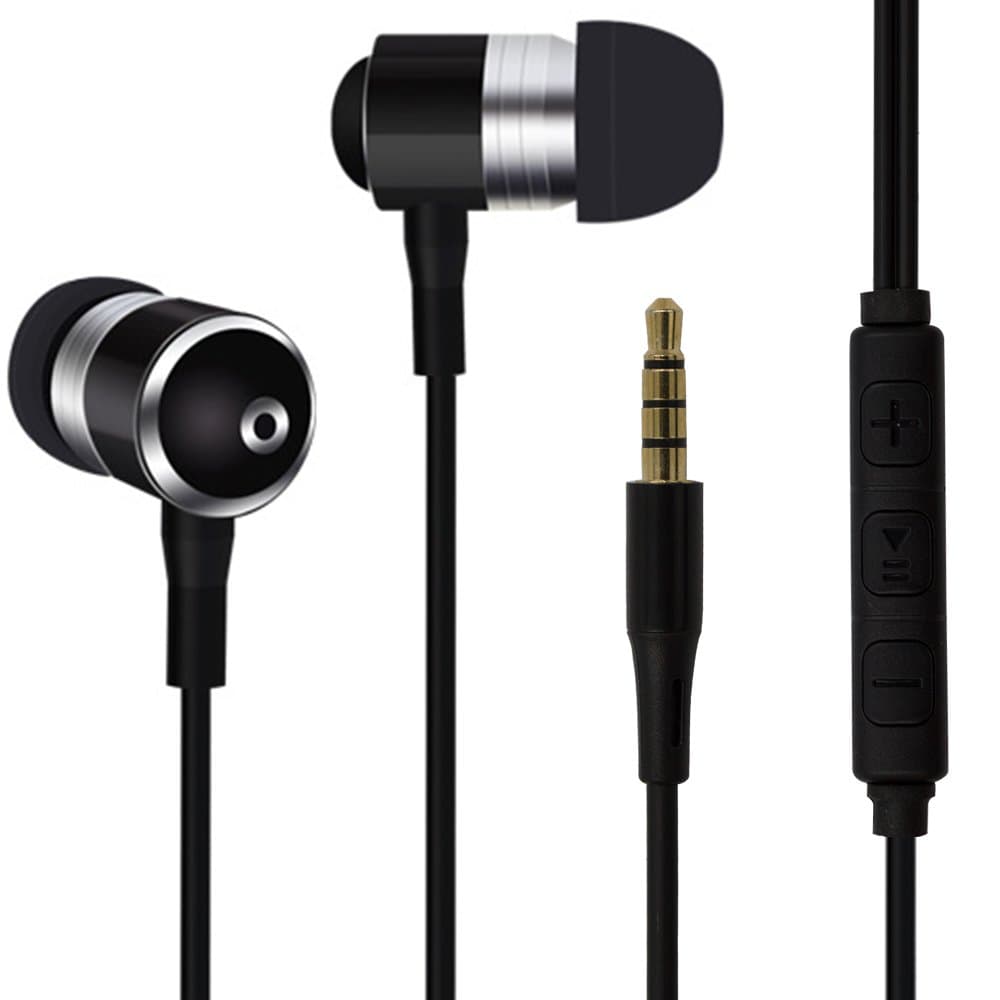 EATPOW In-ear Handsfree Stereo Earphone Headphone with Remote and Microphone, Noise Isolating, Heavy Deep Bass for iPhone,Samsung, Apple,Android phone,Tablet,PC(Black)