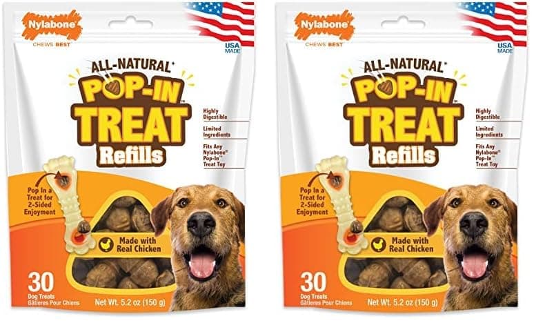 NylaboneAll-Natural Pop-in Dog Treat Refills Chicken Pop-in (30 Count) (Pack of 2)