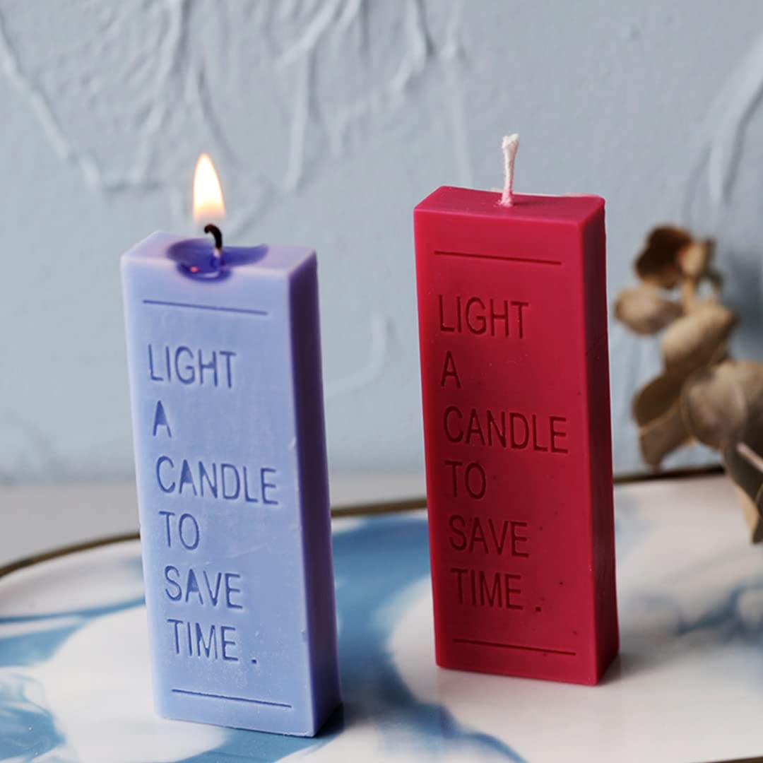 YellowCult™ 3D Resin Silicone Mould for Art & Craft, DIY, Resin Art Craft, soap, Handles, Chocolate, Candles Making Supplies [1 Silicon Mould - Unique & Mini Candles with Positive Message]