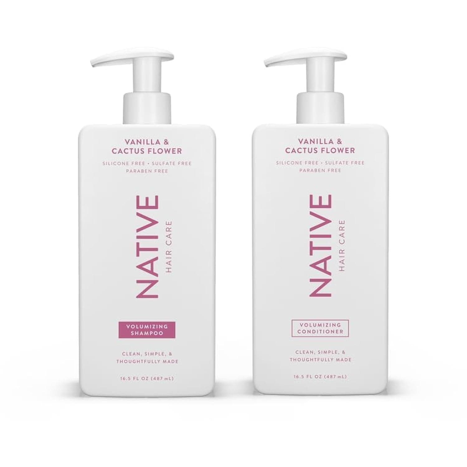 Vanilla & Cactus Flower Shampoo and Conditioner Contain Naturally Derived Ingredients |All Hair Type Color & Treated, Fine to Dry Damaged, Sulfate & Dye Free - 2-Pack