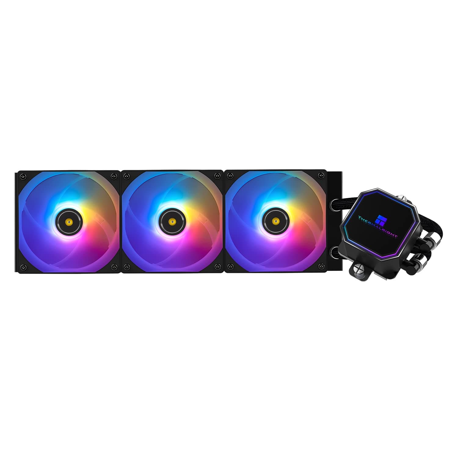 Frozen Prism 360 Black ARGB CPU Liquid Cooler,Efficient PWM Controlled Pump 3300RPM,3×TL-E12 Series PWM Fan,Water Cooling Computer Parts,for AM4/AM5,Intel lga1150/1200/1700/1851/2011