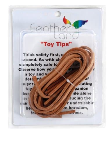 Featherland Paradise, Natural Leather Strip, Bird Toy, 120'' Long