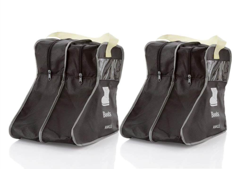 Portable 2 Pack Boots Storage,Short Boots Storage/Protector Bag, Boots Cover(Black)