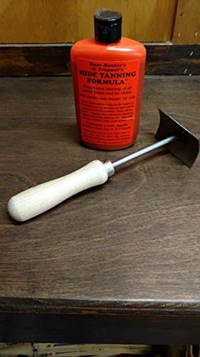 Deer Hunter's & Trapper's Hide & Fur Tanning Formula and Fleshing Tool Set