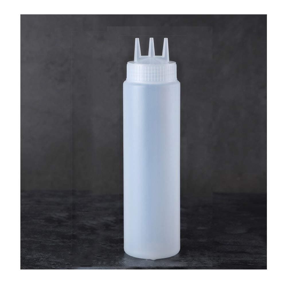 ZZWL Sauce Bottle with Ketchup Bottle, Ketchup Bottle, Mayonnaise, Mustard Sauce, Hot Sauce and Olive Oil,White,650ml