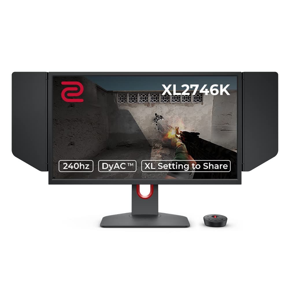 BenQ Zowie XL2746K 27-inch 240hz Gaming Monitor | 1080P 1ms | DyAc+ | Color Vibrance | Black Equalizer | Enhanced Height, Tilt and Base Adjustment | XL Setting to Share | S-Switch | Shield