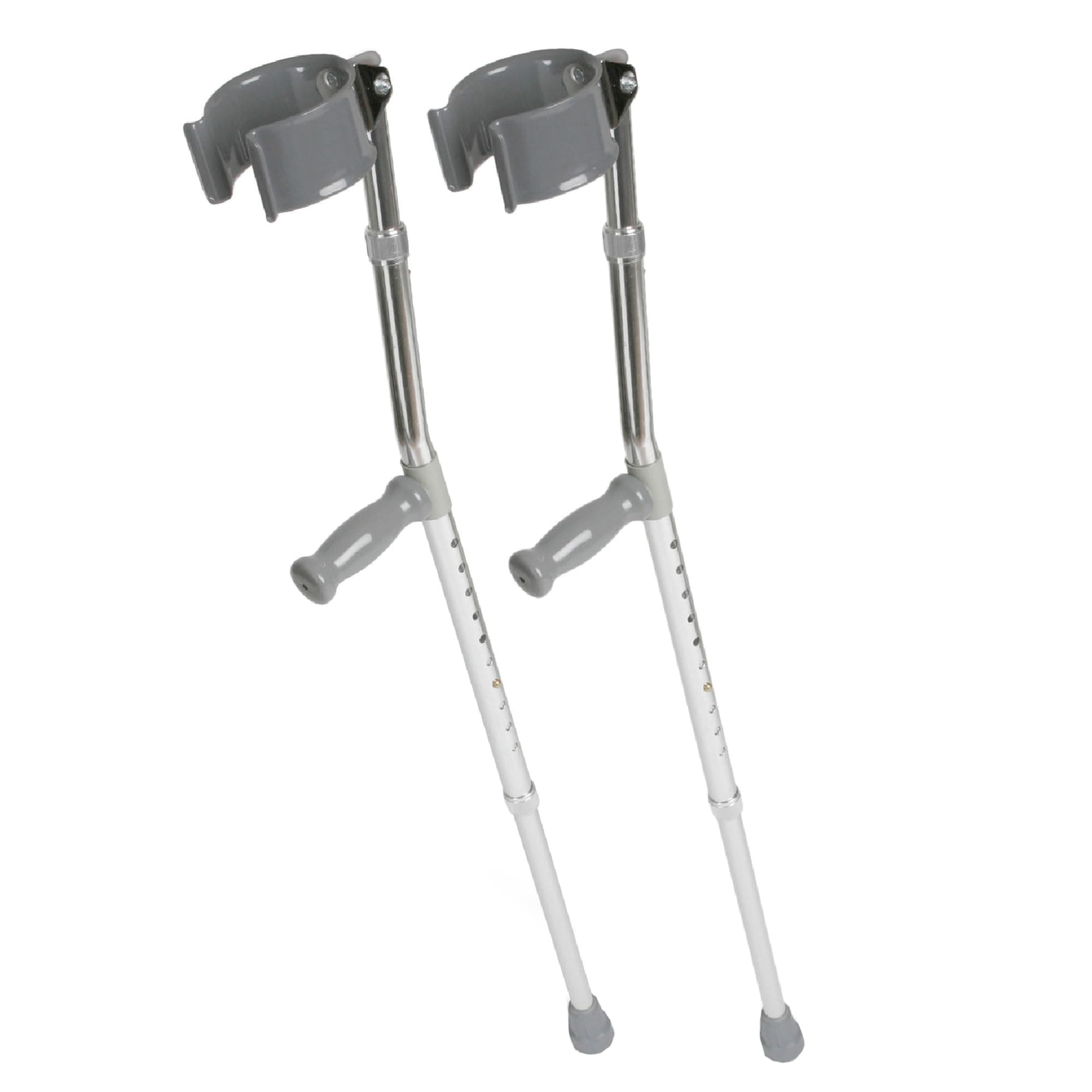 Medline Aluminum Forearm Crutches, Adult, Cuff Size 4", Pack of 2