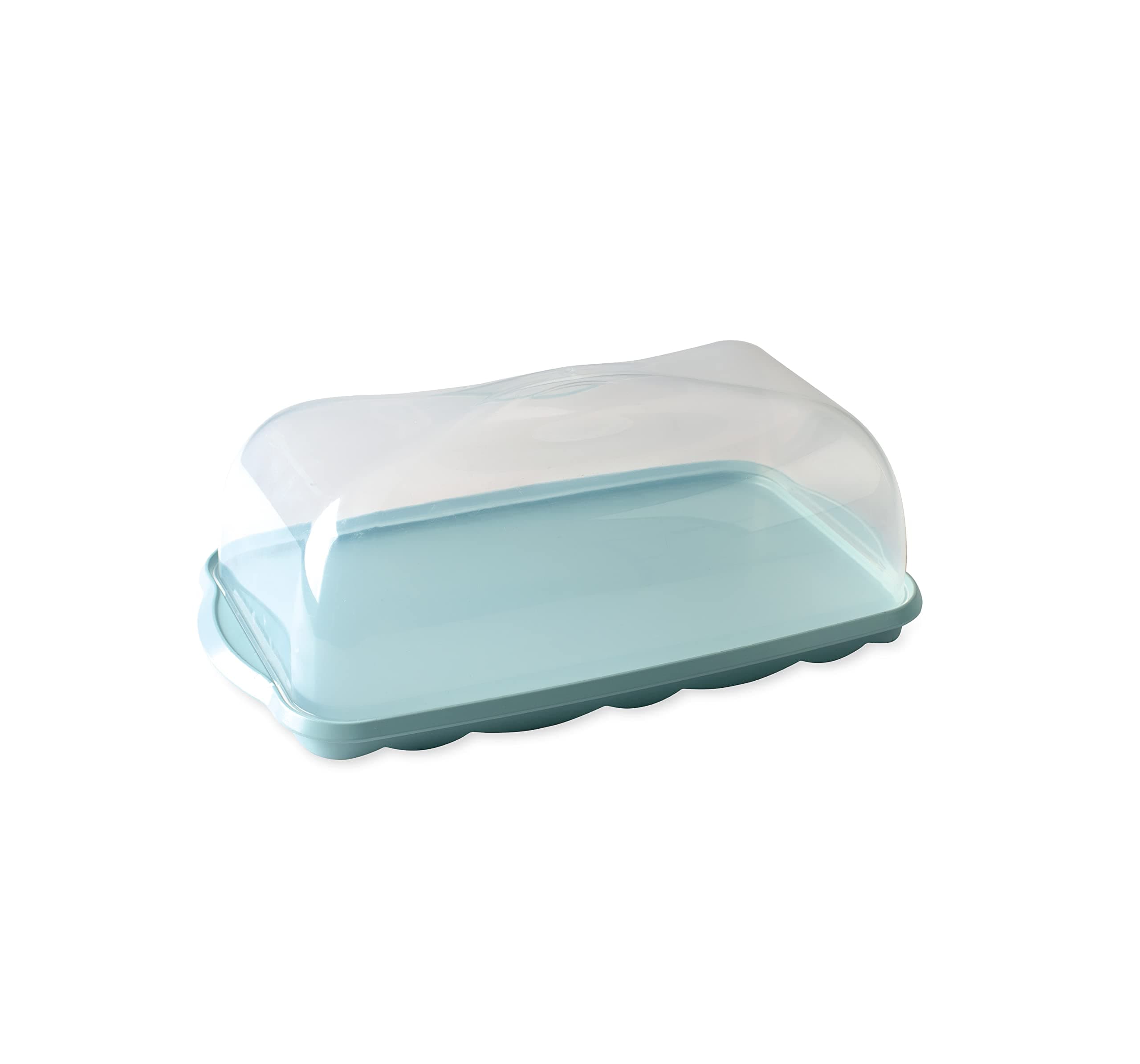Translucent Loaf Cake Keeper, Sea Glass