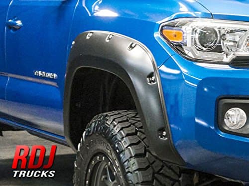 PRO-Offroad Bolt-On Style Fender Flares - Fits Toyota Tacoma 2016-2021 - Set of 4 (Textured w/Rhino Skin)