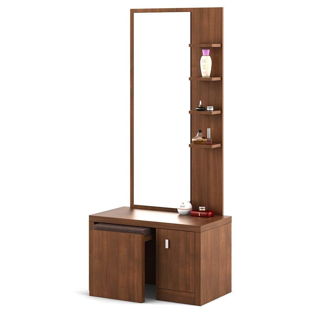 Spacewood Ciara Dresser Table with Stool (Walnut Rigato)