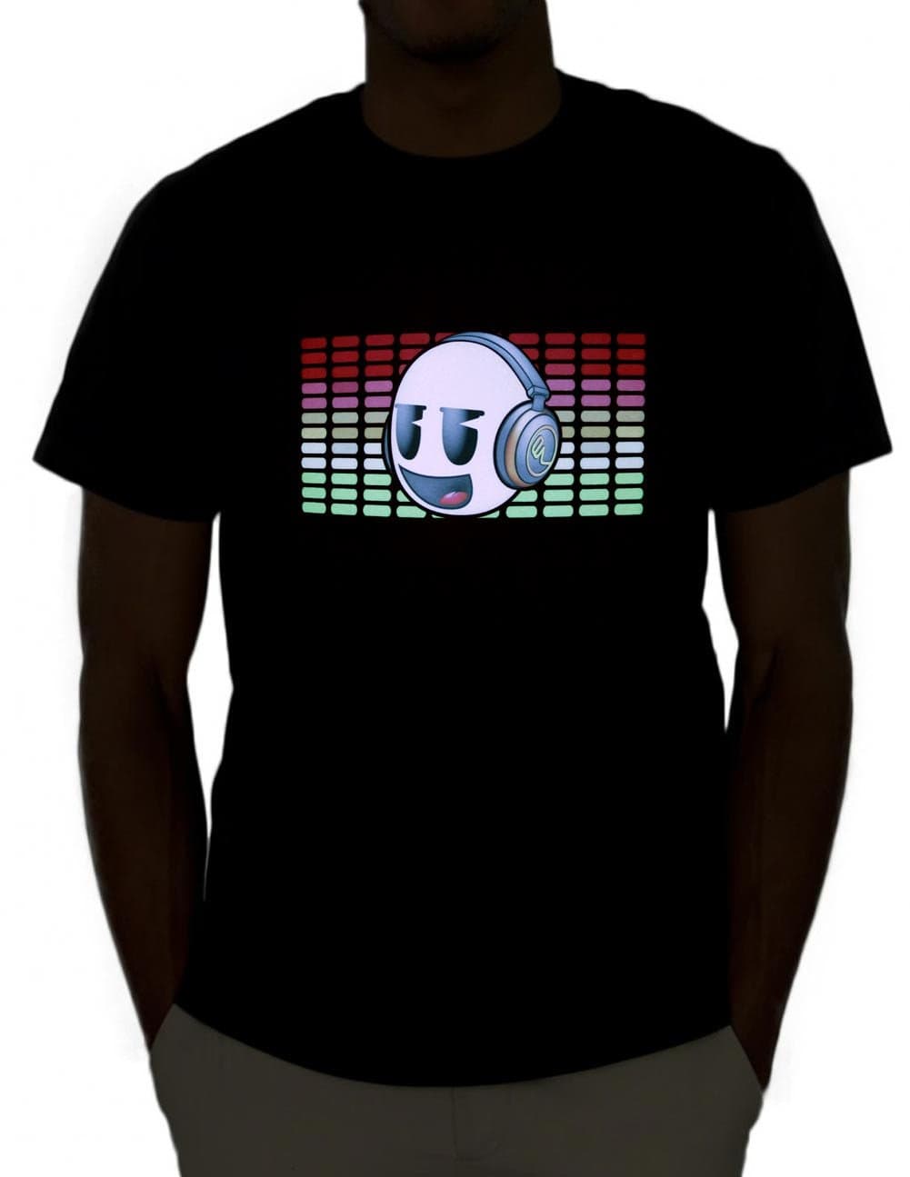 Emazing Lights DJ Dank Head Sound Activated Light Up Rave Tee (Medium)