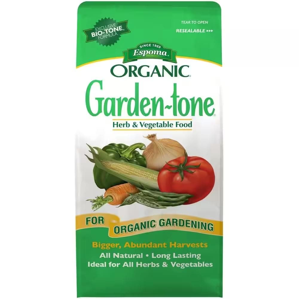 Organic Garden-Tone 3-4-4 Organic Fertilizer for Cool & Warm Season Vegetables and Herbs. Grow an Abundant Harvest of Nutritious and Flavorful Vegetables – 4 lb. Bag - Pack of 2