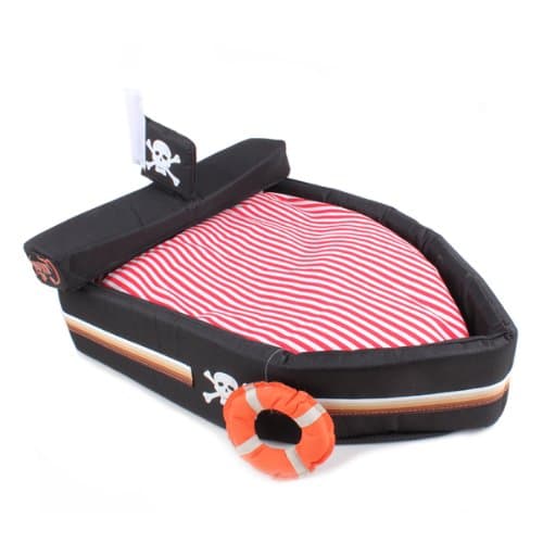 hangyi New Soft Cozy Luxury Pirate Boat Dog Cat House Pet Bed for Small-Medium Pets 24.4"×19.7“×5.5”