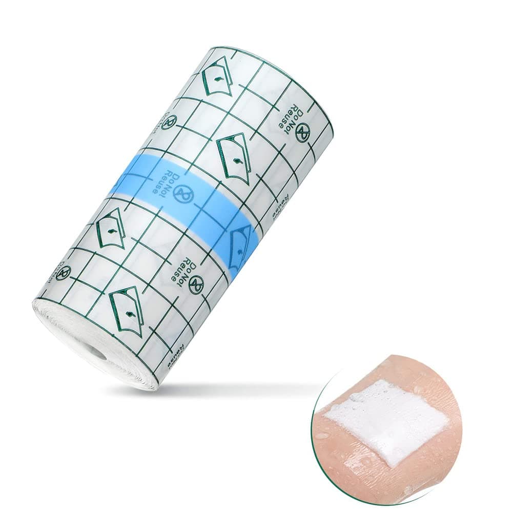 Transparent Stretch Adhesive Bandage Clear Waterproof Bandages Dressing Tape for Shower Tattoos(8 cm * 5 m)