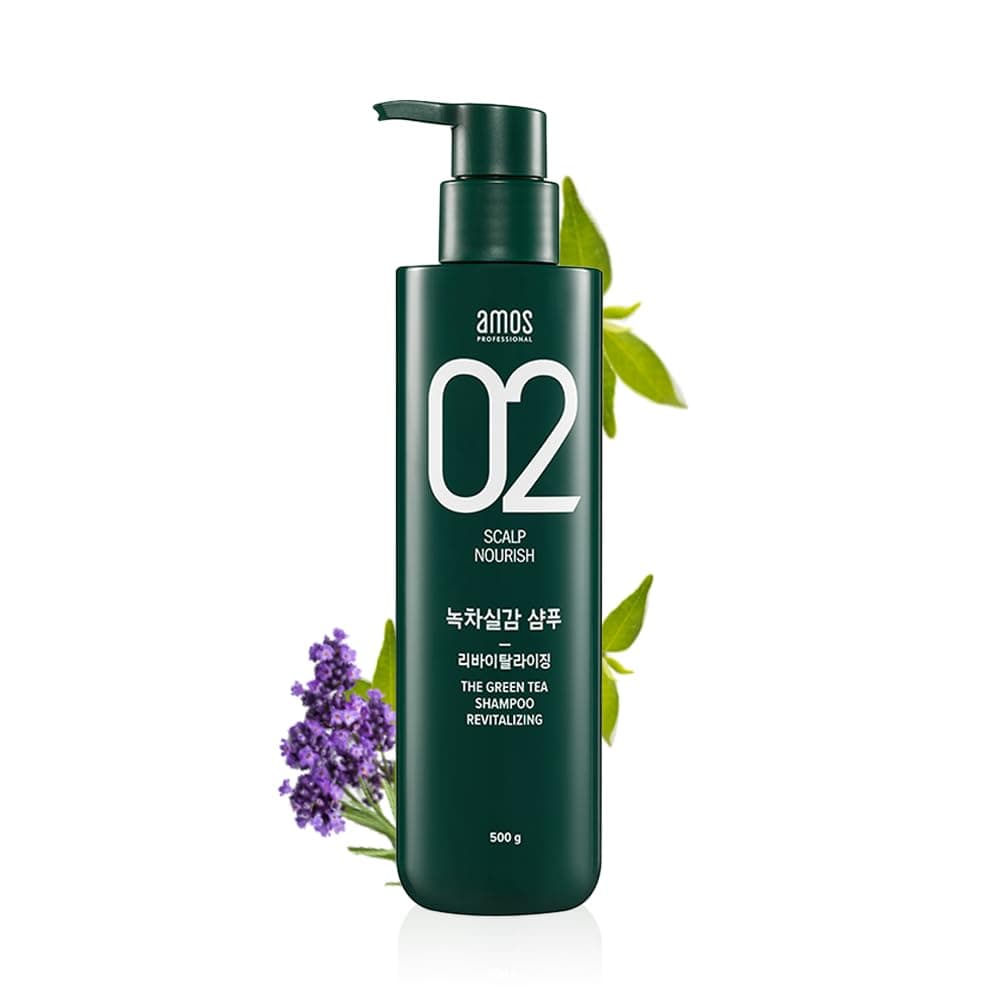 The Green Tea Shampoo Refresh [For Oily Scalp] 17.6oz (500g) | Anti-Hair Loss Korean Hair Growth Shampoo for Cleanse Excess Sebum