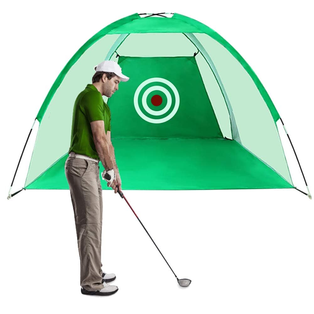 FUNME Golf Hitting Net with Target Sheet Golfing Portable Swing Training Aids Driving Range for Outdoor and Indoor with Carry Bag and Golf Balls