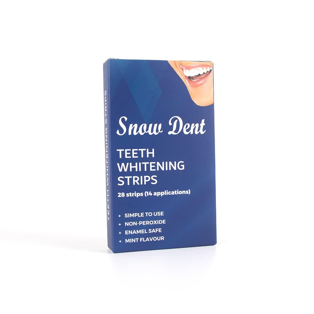 Ved Snow Dent Teeth Whitening Strips, Peroxide Free for Against Yellow Teeth, Smoke Stains, Black Teeth, 28 Whitening Strips,