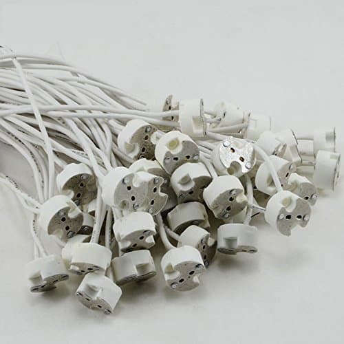 Qich? a set of 20pcs MR16 MR11 GU5.3 G4 Base Socket Wire Connector Halogen LED Bulb Holder by qich