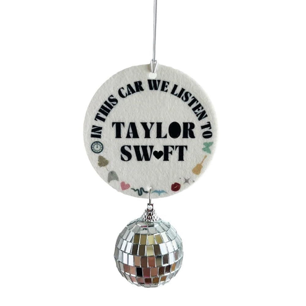 Singer Car Unscented Air Freshener Charm, Disco Ball Car Charm Mirror Hanging Ornament Accessory Taylr Swfte Fans Gifts for Women Men