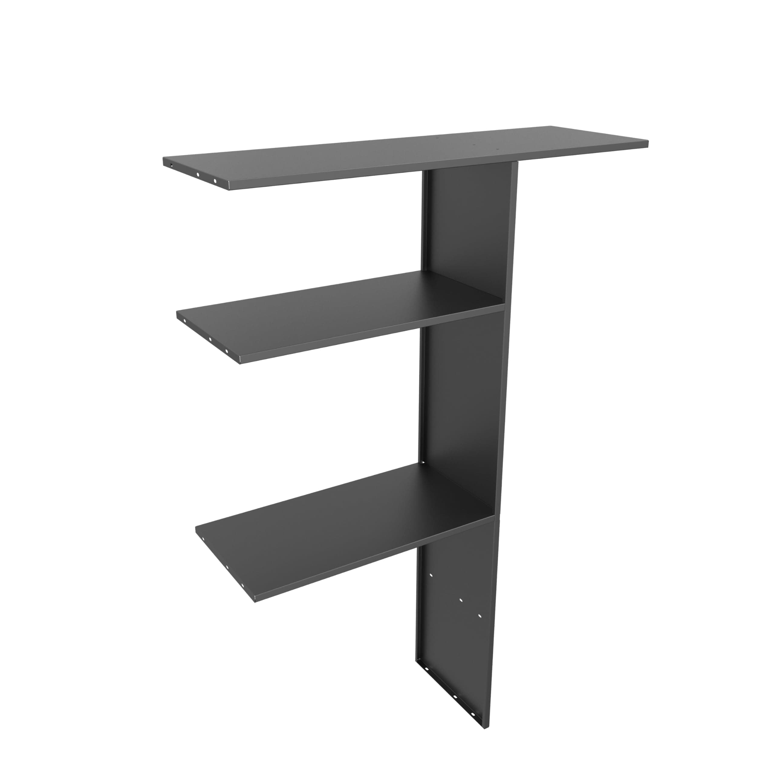 HOMSPARK 1 Set Black Metal Laminate Shelves Kit for HOM|Spark 53 Cu.Ft Vertical Storage Shed/Cabinet