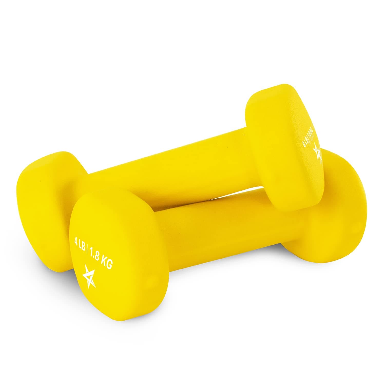 Neoprene Dumbbells Hand Weight Sets of 2 - Multiple Weight Options with 15 Colors Available for 1kg 2kgs 3kgs 4kgs 5kgs 6kgs 7kgs 8kgs 9kgs 10kgs Dumbbells Neoprene Home Exercises
