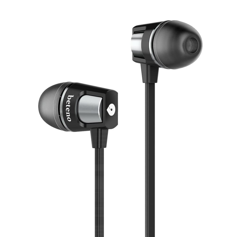 Wackolee Headphones, GX-30 in-Ear Headphone High Resolution Heavy Bass Earbuds Earphone for Smartphones with Mic Volume Control fit for iPhone Android (Black)