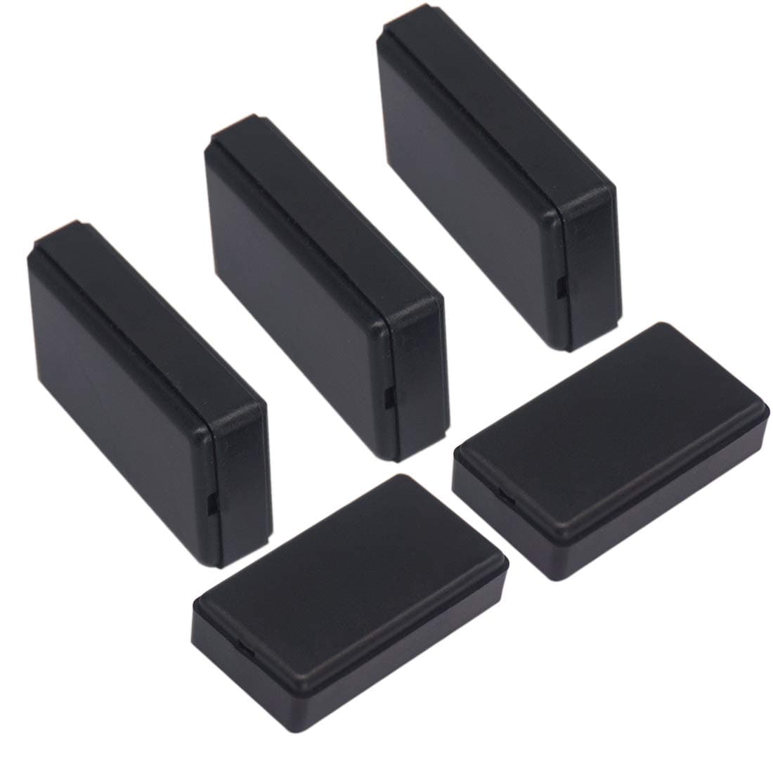 Zulkit5Pcs Project Boxes ABS Plastic Electrical Project Case Power Junction Box Black 1.97 x 1.10 x 0.59 inch (50 x 28 x 15 mm)
