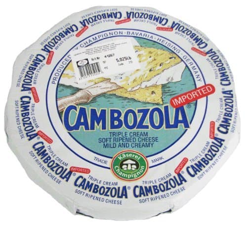 Cambozola Triple Cream Blue Veined Cheese 5 Pound Wheel (2 pack)