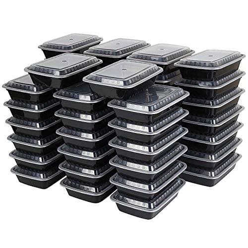 12 ounce Small Meal Prep Containers, Plastic Food Containers for Meal Prepping, Lunch Containers Food Prep Containers, Reusable Food Storage Containers with Lids Bento Lunch Box, 20 Pack